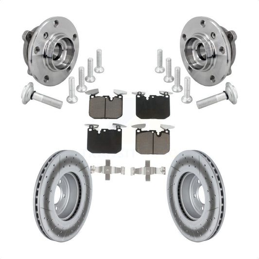 Hub Bearing Coated Brake Rotor Pad Front Kit For BMW 340i xDrive 440i Gran Coupe