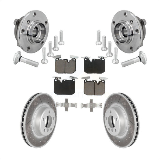 Hub Bearing Coated Brake Rotor Pad Front Kit For BMW 330i xDrive 440i Gran Coupe
