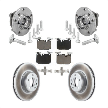 Hub Bearing Coated Brake Rotor Pad Front Kit For BMW 330i xDrive 440i Gran Coupe