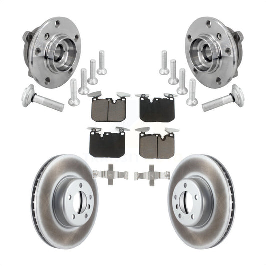 Hub Bearing Coated Brake Rotor Pad Front Kit For BMW 330i xDrive 440i Gran Coupe
