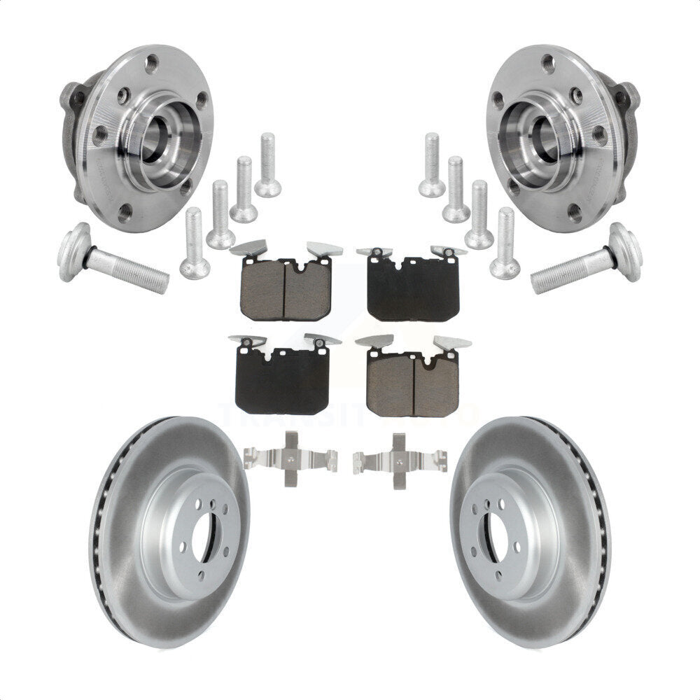 Hub Bearing Coated Brake Rotor Pad Front Kit For BMW 340i xDrive 440i Gran Coupe