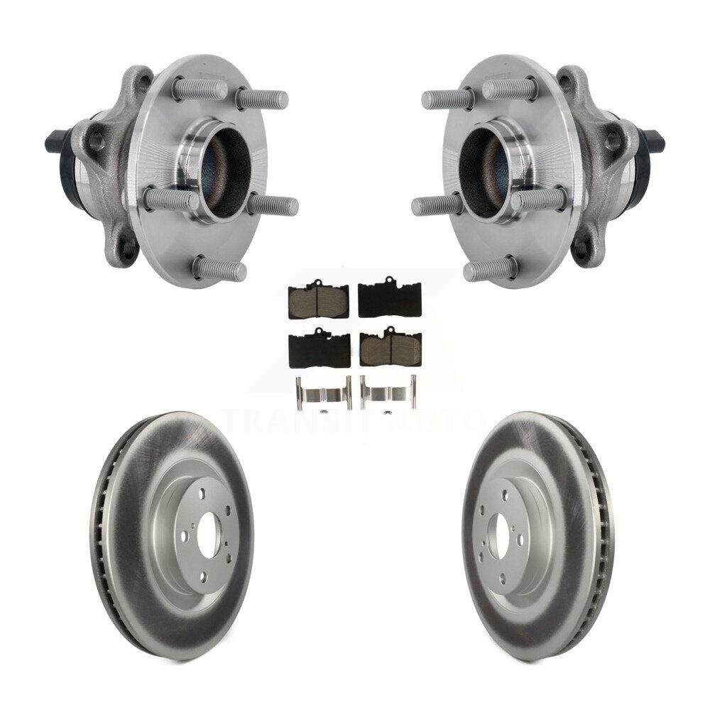 Hub Bearing Coated Brake Rotor Pads Front Kit For Lexus GS350 RC300 RC350 GS450h