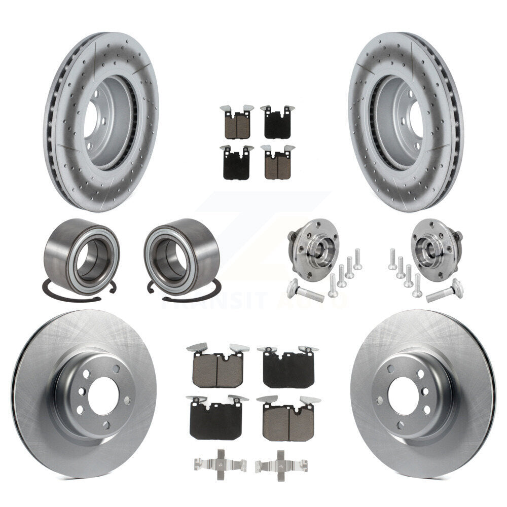 Hub Bearing Coat Brake Rotor Pad Shoe Front Rear Kit (10Pc) For BMW M240i xDrive