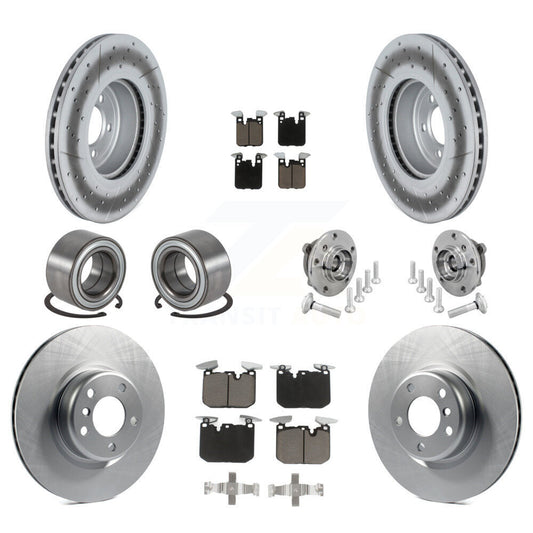 Hub Bearing Coat Brake Rotor Pad Shoe Front Rear Kit (10Pc) For BMW M240i xDrive