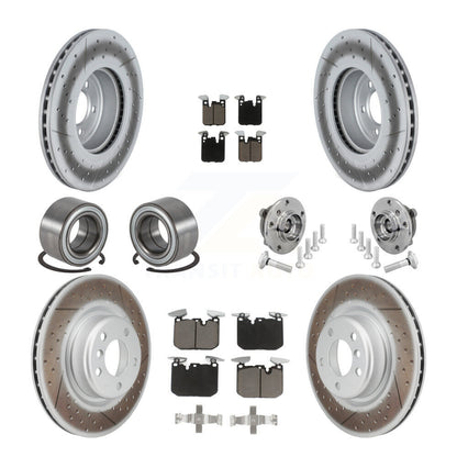 Hub Bearing Coat Brake Rotor Pad Shoe Front Rear Kit (10Pc) For BMW M240i xDrive
