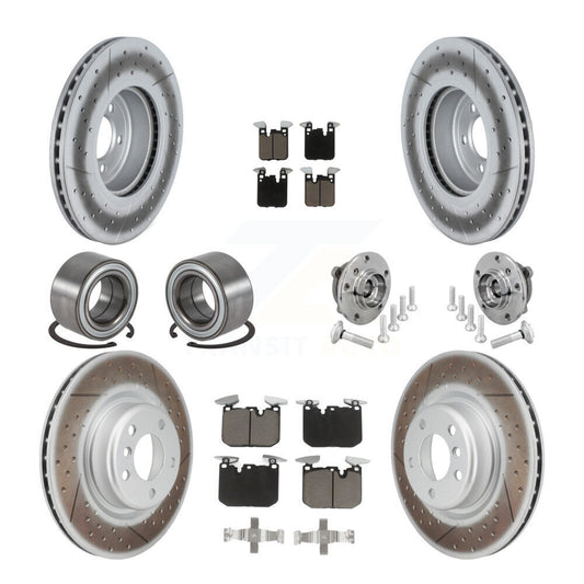 Hub Bearing Coat Brake Rotor Pad Shoe Front Rear Kit (10Pc) For BMW M240i xDrive