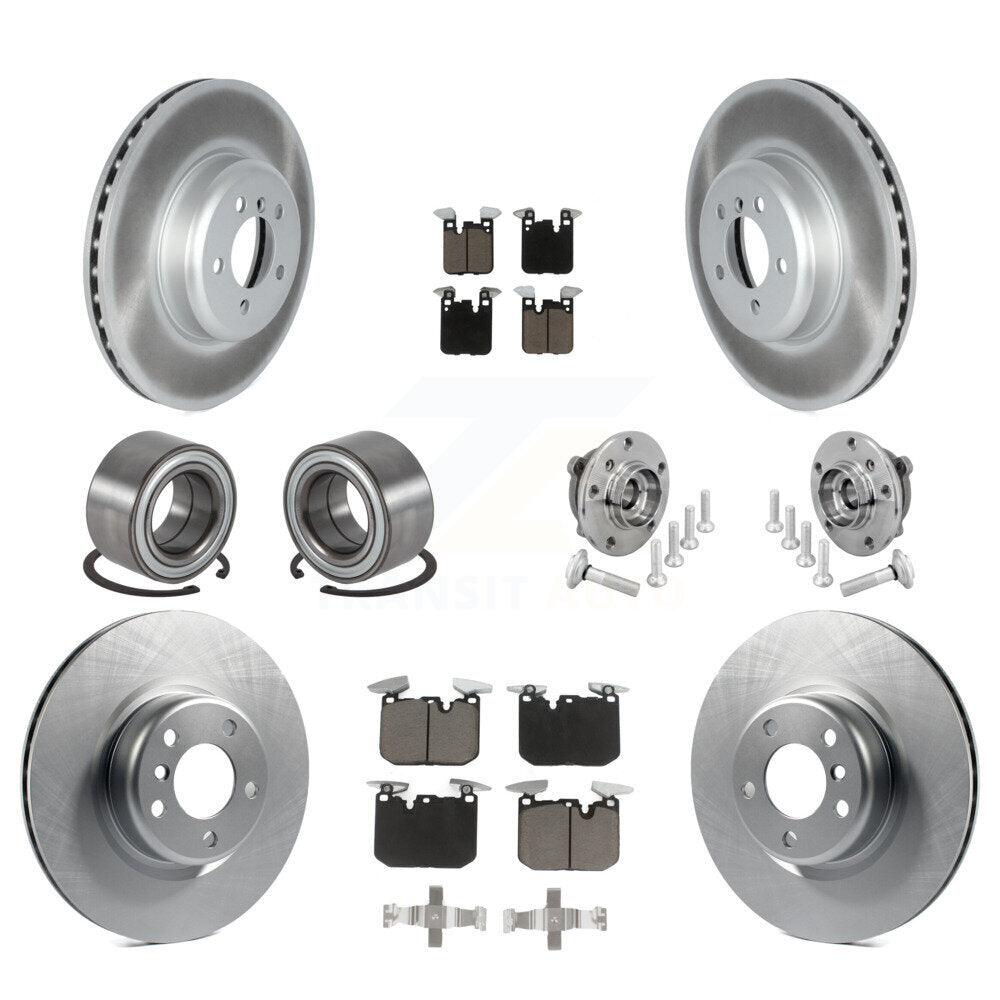 Hub Bearing Coat Brake Rotor Pad Shoe Front Rear Kit (10Pc) For BMW M240i xDrive