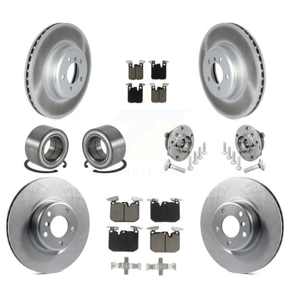 Hub Bearing Coat Brake Rotor Pad Shoe Front Rear Kit (10Pc) For BMW M240i xDrive