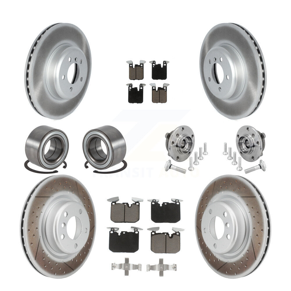 Hub Bearing Coat Brake Rotor Pad Shoe Front Rear Kit (10Pc) For BMW M240i xDrive