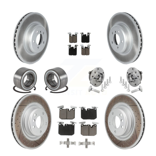 Hub Bearing Coat Brake Rotor Pad Shoe Front Rear Kit (10Pc) For BMW M240i xDrive