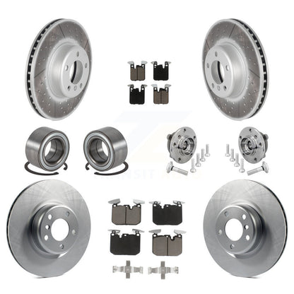 Hub Bearing Coat Brake Rotor Pad Shoe Front Rear Kit (10Pc) For BMW M240i xDrive