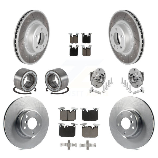 Hub Bearing Coat Brake Rotor Pad Shoe Front Rear Kit (10Pc) For BMW M240i xDrive