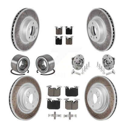 Hub Bearing Coat Brake Rotor Pad Shoe Front Rear Kit (10Pc) For BMW M240i xDrive