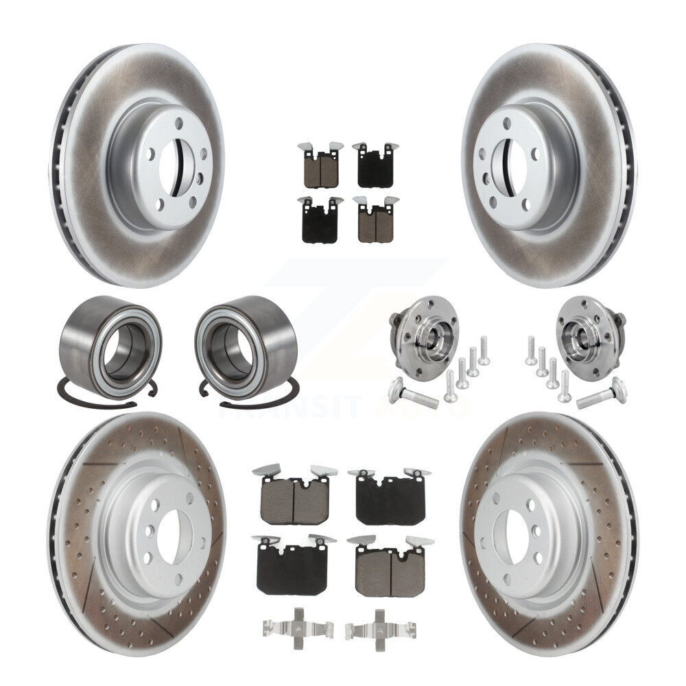 Hub Bearing Coat Brake Rotor Pad Shoe Front Rear Kit (10Pc) For BMW M240i xDrive