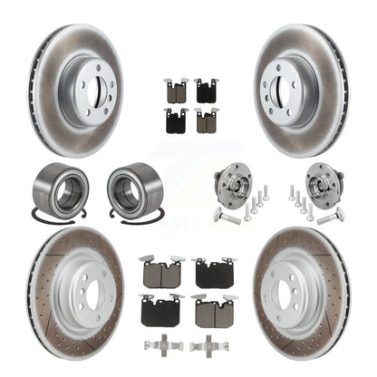 Hub Bearing Coat Brake Rotor Pad Shoe Front Rear Kit (10Pc) For BMW M240i xDrive