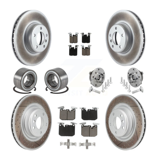 Hub Bearing Coat Brake Rotor Pad Shoe Front Rear Kit (10Pc) For BMW M240i xDrive