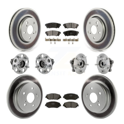 Hub Bearing Coated Disc Brake Rotor & Pads Front Rear Kit (10Pc) For Toyota C-HR