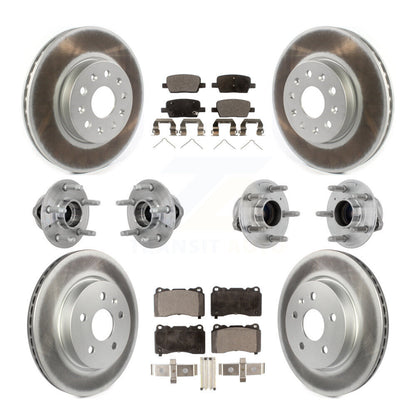 Hub Bearing Coat Brake Rotor Pads Front Rear Kit (10Pc) For Chevrolet Camaro CT6