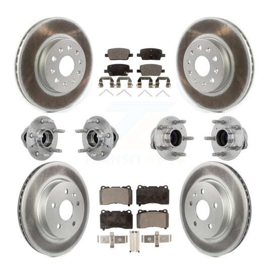 Hub Bearing Coat Brake Rotor Pads Front Rear Kit (10Pc) For Chevrolet Camaro CT6