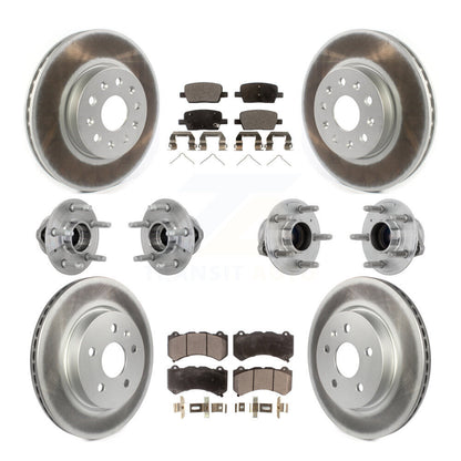 Hub Bearing Coated Brake Rotor & Pads Front Rear Kit (10Pc) For Chevrolet Camaro