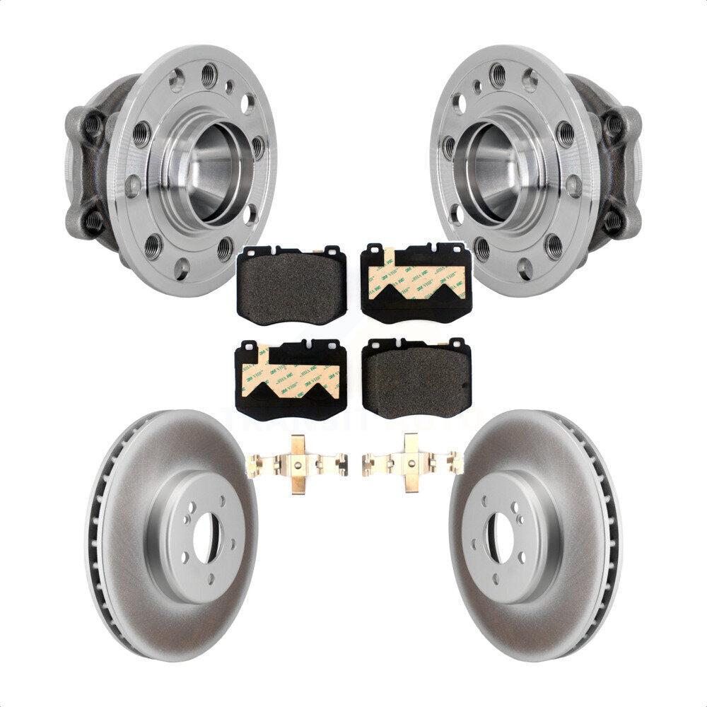 Hub Bearing Assembly Coat Brake Rotor Pad Front Kit For Mercedes-Benz C300 C350e