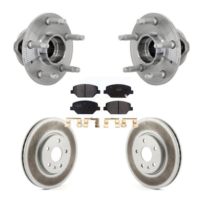 Hub Bearing Assembly Coated Disc Brake Rotor & Pads Front Kit For Buick Envision