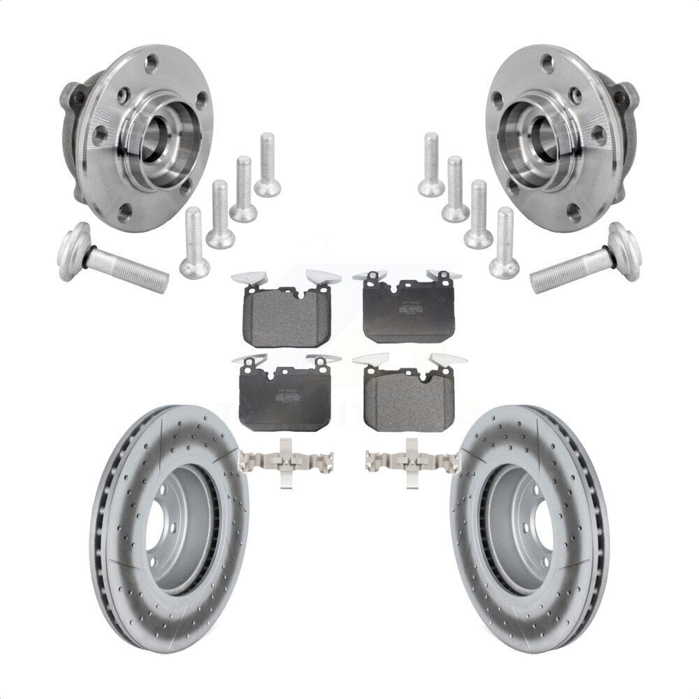 Hub Bearing Coated Brake Rotor Pad Front Kit For BMW 340i xDrive 440i Gran Coupe