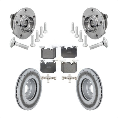 Hub Bearing Coated Brake Rotor Pad Front Kit For BMW 340i xDrive 440i Gran Coupe