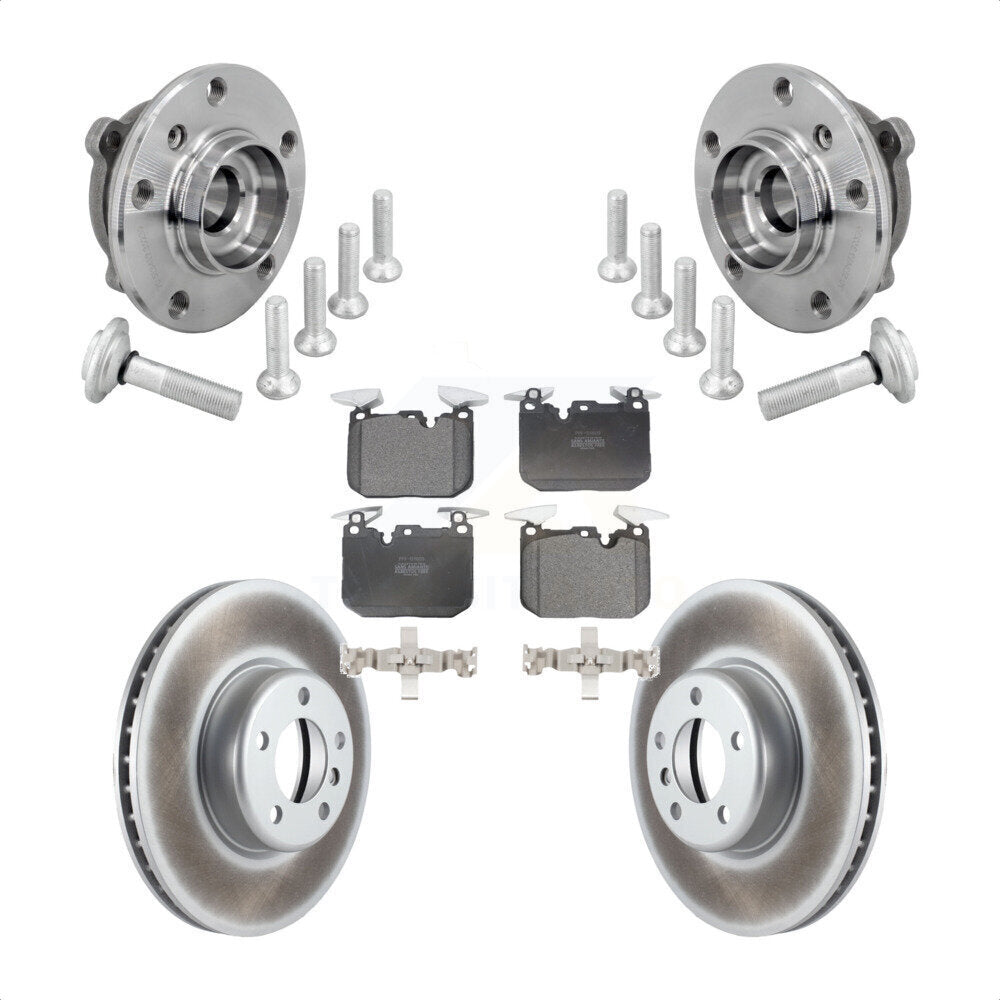 Hub Bearing Coated Brake Rotor Pad Front Kit For BMW 330i xDrive 440i Gran Coupe