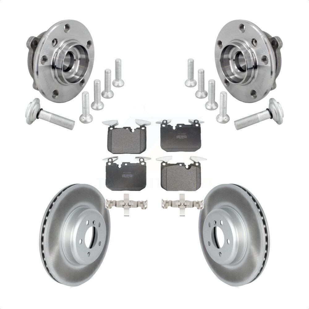 Hub Bearing Coated Brake Rotor Pad Front Kit For BMW 340i xDrive 440i Gran Coupe
