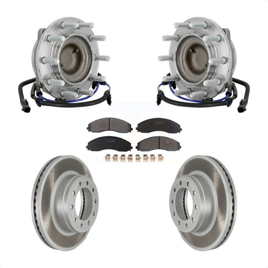 Hub Bearing Coat Brake Rotor Pad Front Kit For Ford F-450 Super Duty F-550 4 X 2