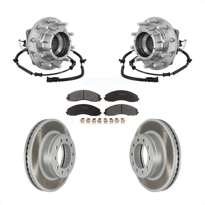 Hub Bearing Coat Brake Rotor Pad Front Kit For Ford F-450 Super Duty F-550 4 X