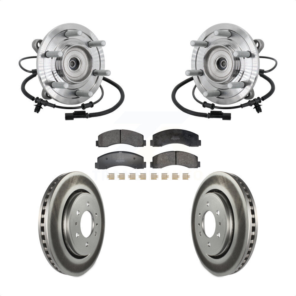 Hub Bearing Coated Brake Rotor And Pad Front Kit For 2018-2020 Ford F-150 Raptor