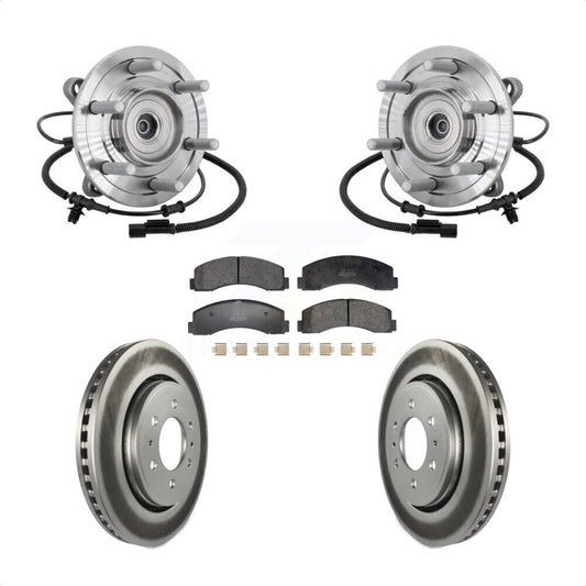 Hub Bearing Coated Brake Rotor And Pad Front Kit For 2018-2020 Ford F-150 Raptor