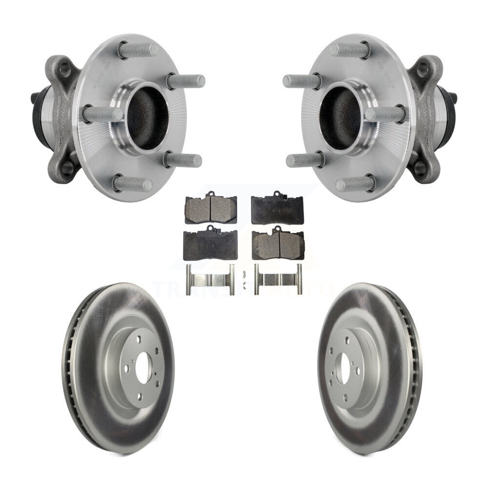 Hub Bearing Assembly Coat Brake Rotor Pad Front Kit For Lexus IS300 IS350 IS200t