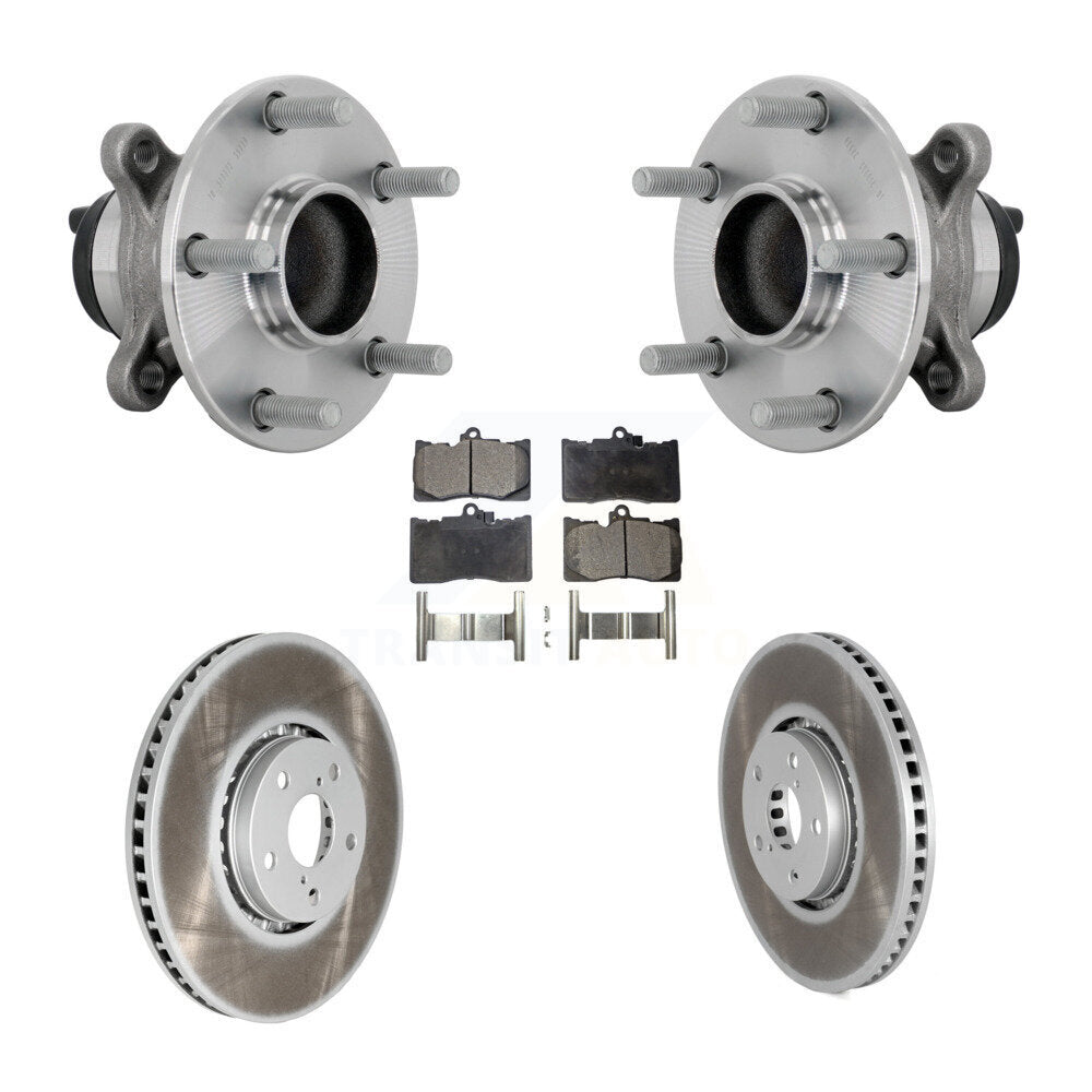 Hub Bearing Assembly Coat Brake Rotor Pad Front Kit For Lexus IS350 IS300 IS200t