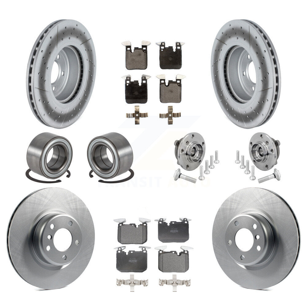 Hub Bearing Coat Brake Rotor Pad Shoe Front Rear Kit (10Pc) For BMW M240i xDrive