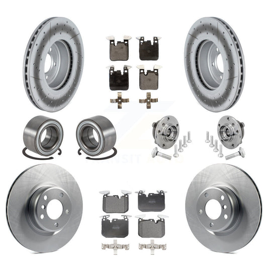 Hub Bearing Coat Brake Rotor Pad Shoe Front Rear Kit (10Pc) For BMW M240i xDrive