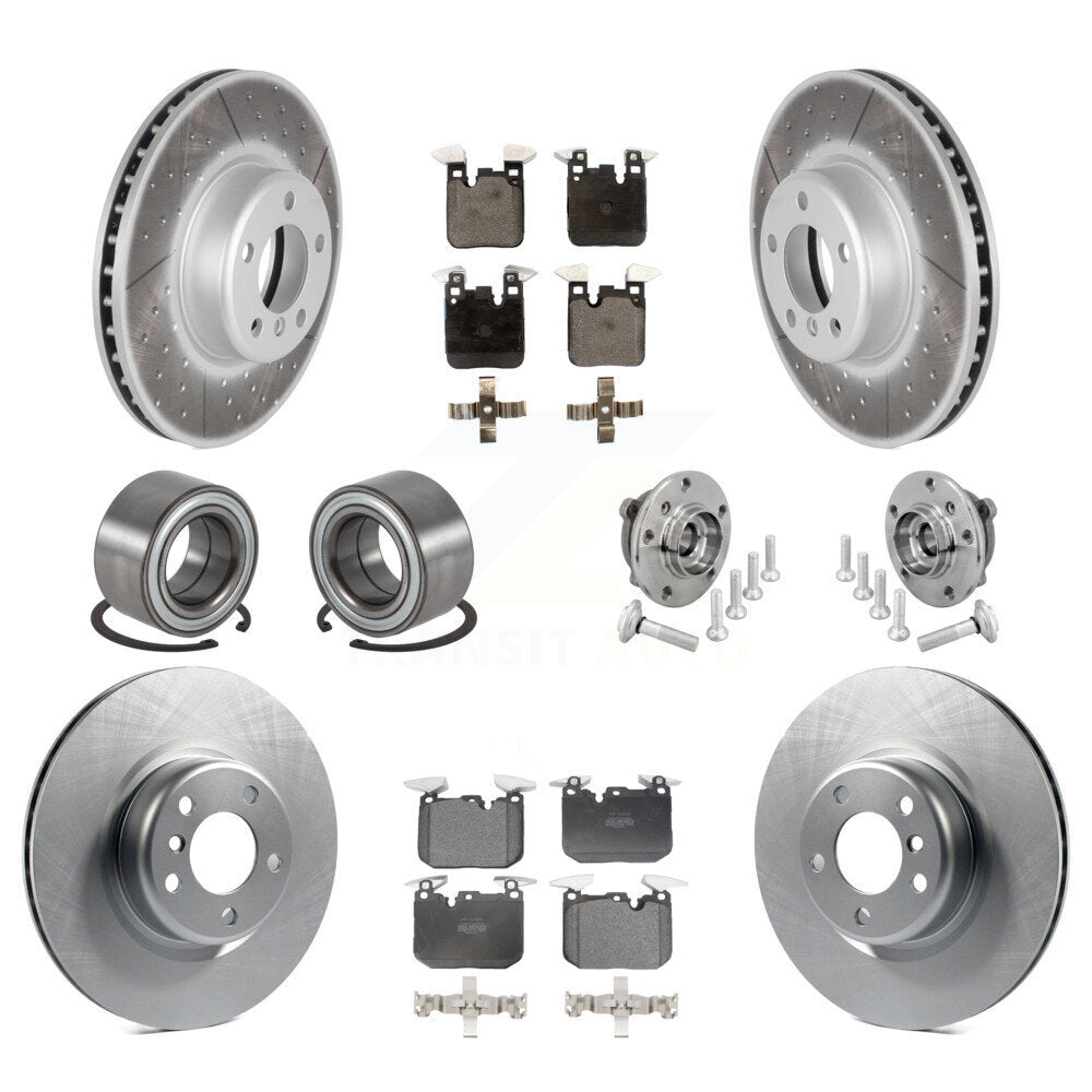 Hub Bearing Coat Brake Rotor Pad Shoe Front Rear Kit (10Pc) For BMW M240i xDrive