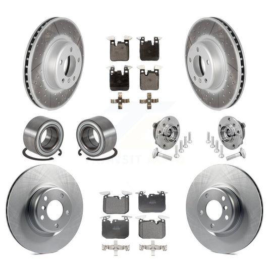 Hub Bearing Coat Brake Rotor Pad Shoe Front Rear Kit (10Pc) For BMW M240i xDrive