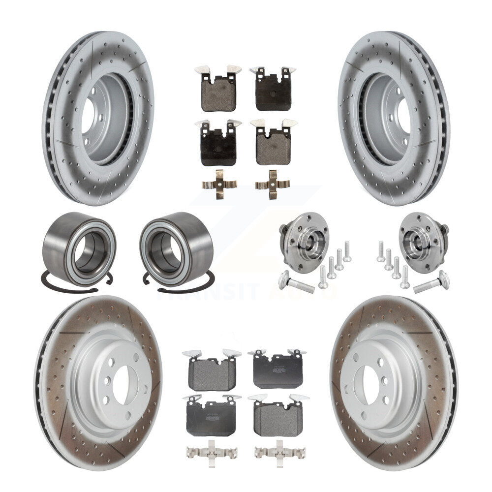 Hub Bearing Coat Brake Rotor Pad Shoe Front Rear Kit (10Pc) For BMW M240i xDrive