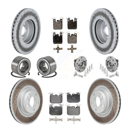 Hub Bearing Coat Brake Rotor Pad Shoe Front Rear Kit (10Pc) For BMW M240i xDrive