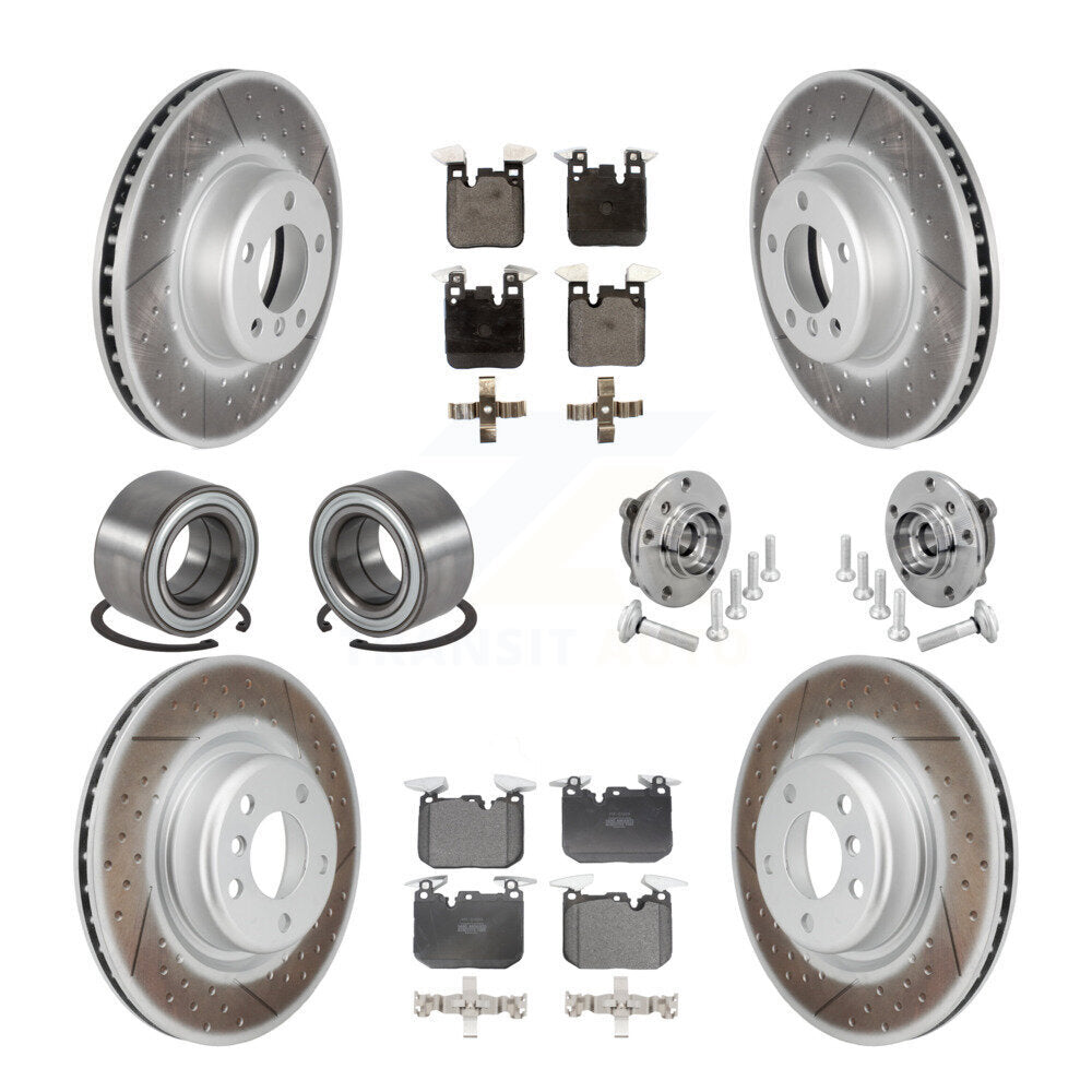 Hub Bearing Coat Brake Rotor Pad Shoe Front Rear Kit (10Pc) For BMW M240i xDrive
