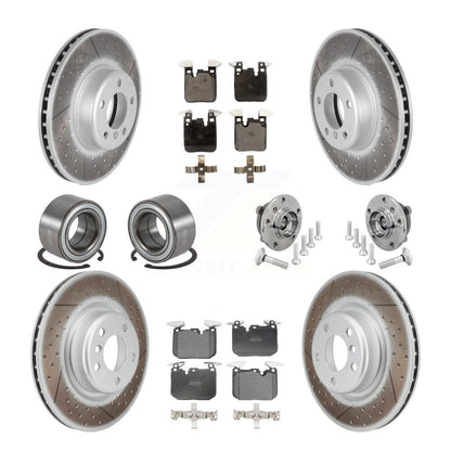 Hub Bearing Coat Brake Rotor Pad Shoe Front Rear Kit (10Pc) For BMW M240i xDrive