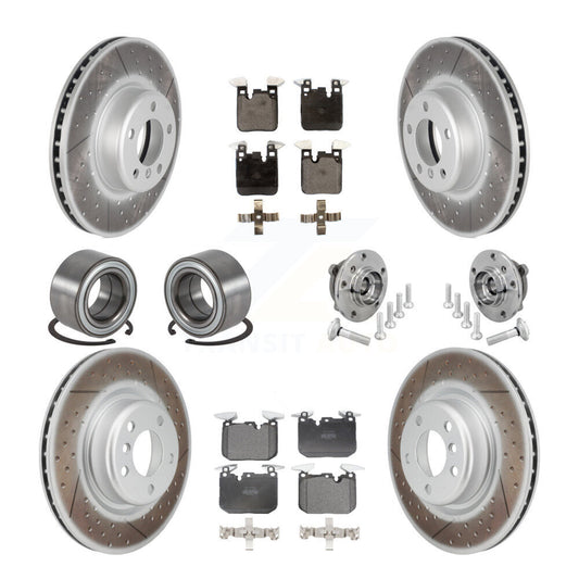 Hub Bearing Coat Brake Rotor Pad Shoe Front Rear Kit (10Pc) For BMW M240i xDrive