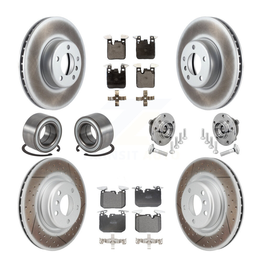 Hub Bearing Coat Brake Rotor Pad Shoe Front Rear Kit (10Pc) For BMW M240i xDrive