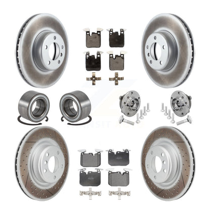 Hub Bearing Coat Brake Rotor Pad Shoe Front Rear Kit (10Pc) For BMW M240i xDrive