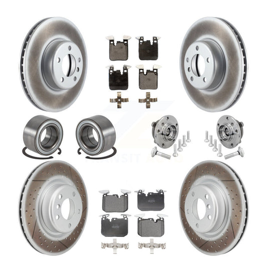 Hub Bearing Coat Brake Rotor Pad Shoe Front Rear Kit (10Pc) For BMW M240i xDrive
