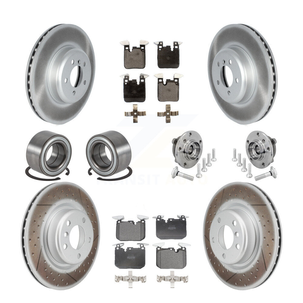 Hub Bearing Coat Brake Rotor Pad Shoe Front Rear Kit (10Pc) For BMW M240i xDrive