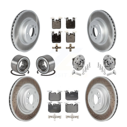 Hub Bearing Coat Brake Rotor Pad Shoe Front Rear Kit (10Pc) For BMW M240i xDrive